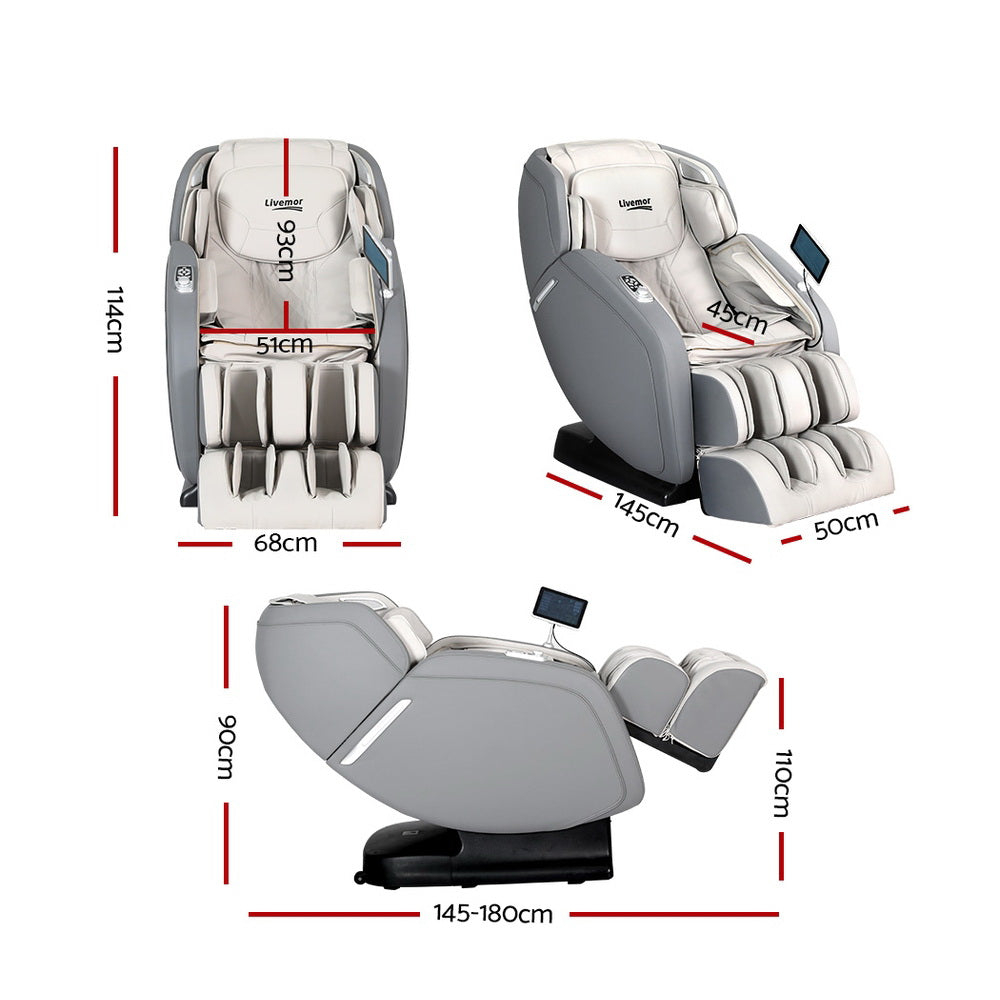 Livemor 4D Massage Chair Electric Recliner Home Massager Gary-1