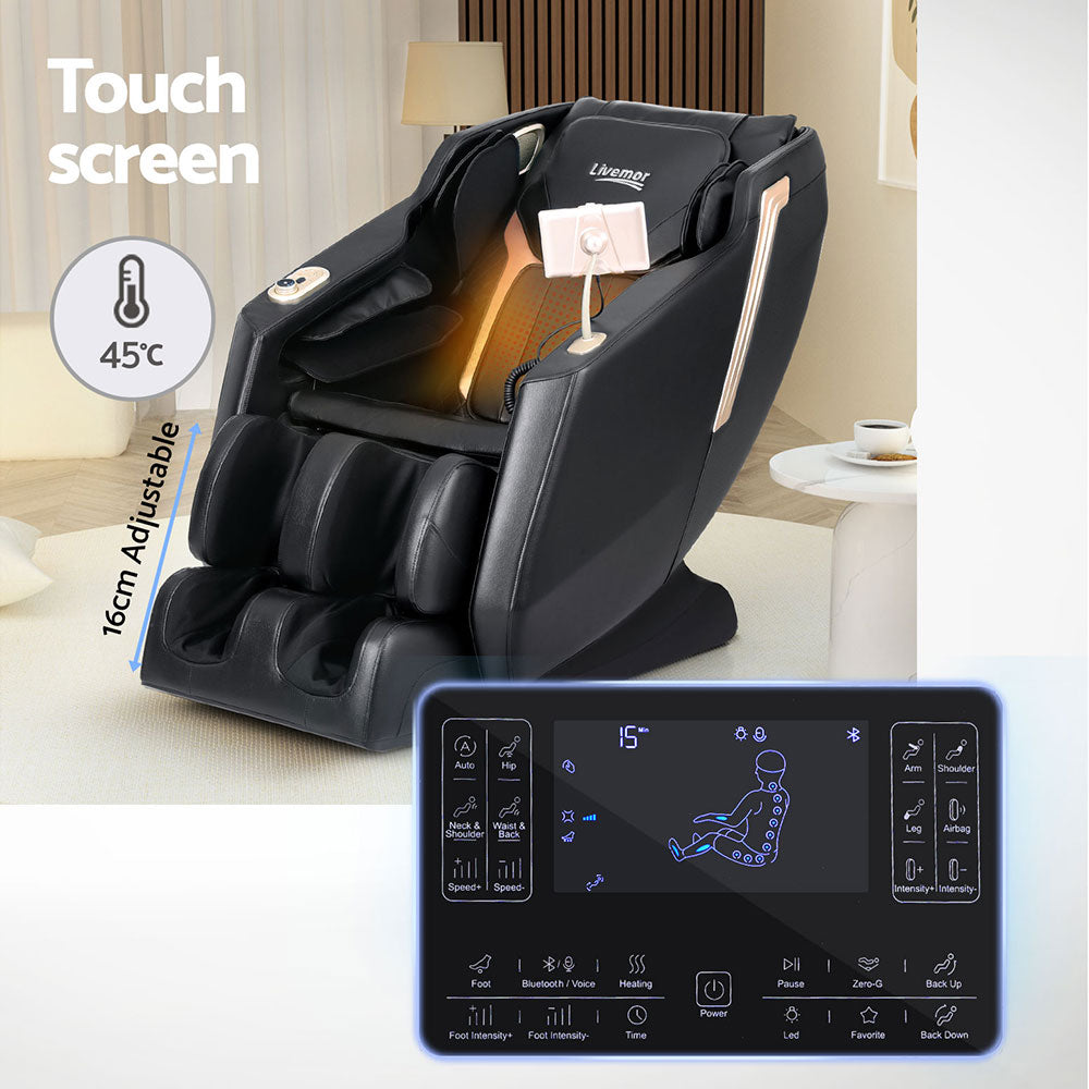 Livemor Massage Chair Electric Recliner Home Massager Baird-5