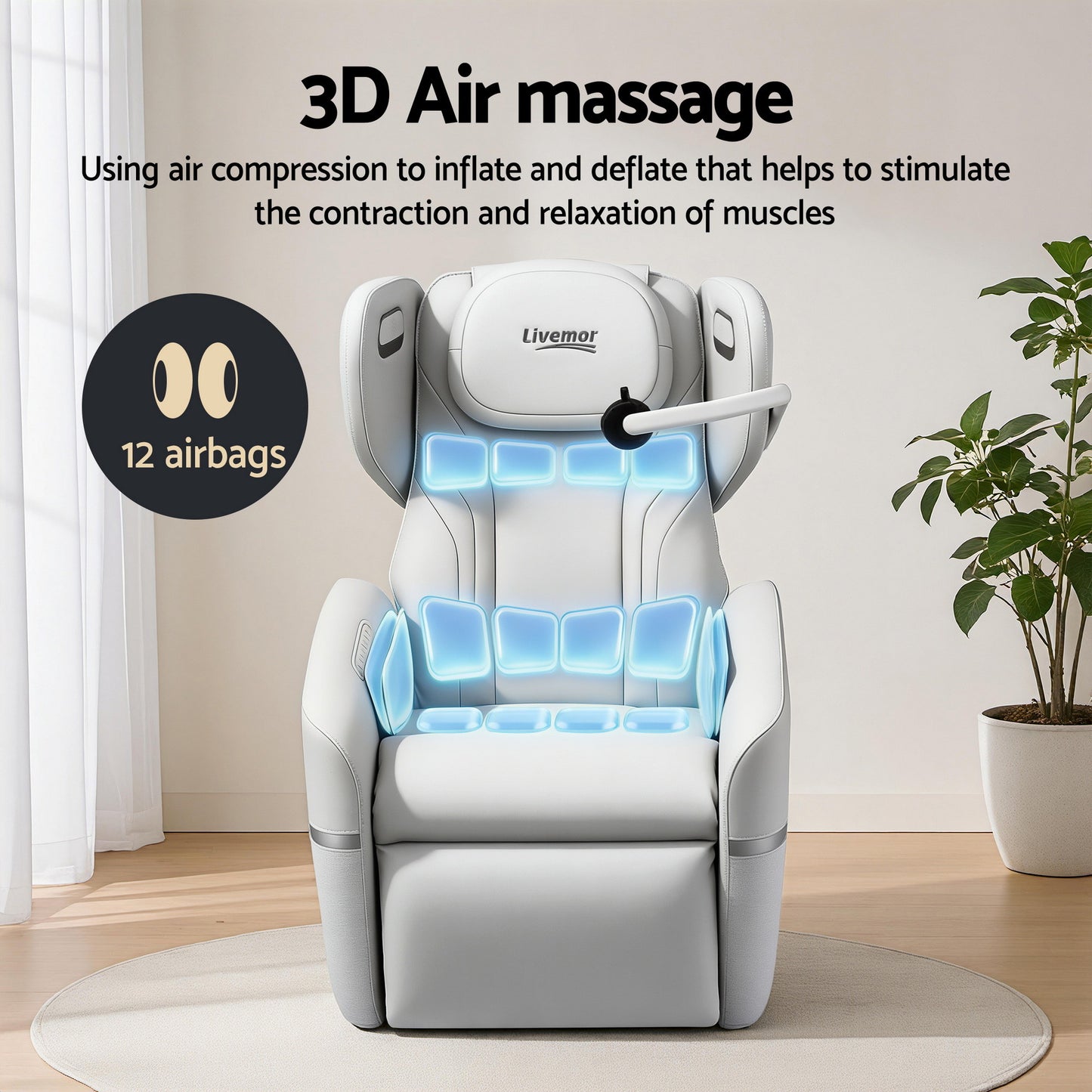 Livemor Massage Chair Electric Vibration Recliner Chair ZENO-5