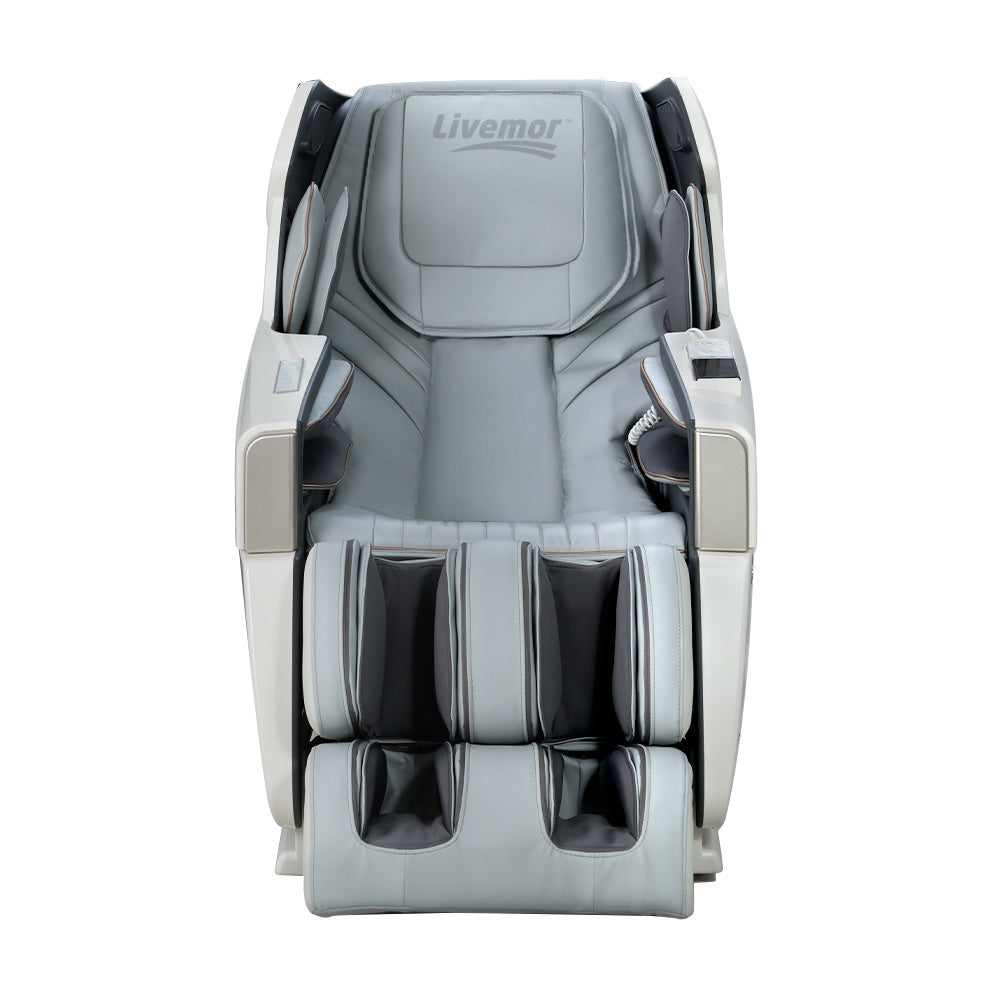 Livemor Massage Chair Electric Recliner Massager White Varitas-2