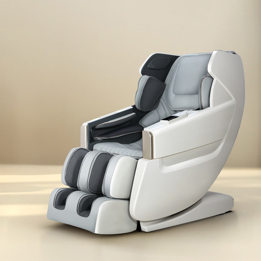 Livemor Massage Chair Electric Recliner Massager White Varitas-6