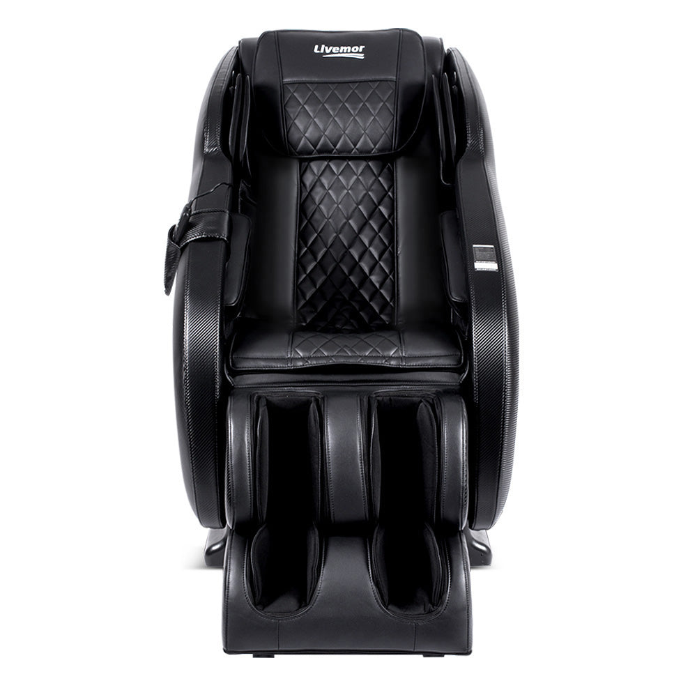 Livemor Massage Chair Electric Recliner Massager Black Ozeni-2