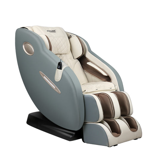 Livemor Massage Chair Electric Recliner Massager Grey Ozeni-0