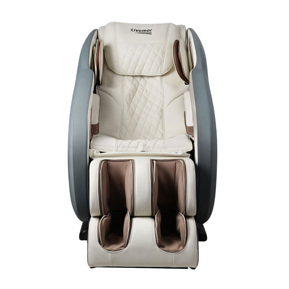 Livemor Massage Chair Electric Recliner Massager Grey Ozeni-2