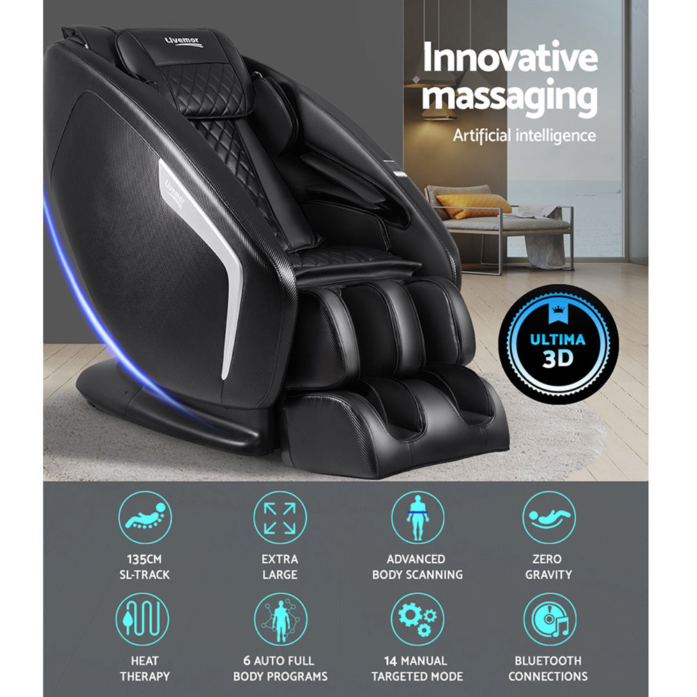 Livemor 3D Massage Chair Electric Recliner Massager Delmue-3