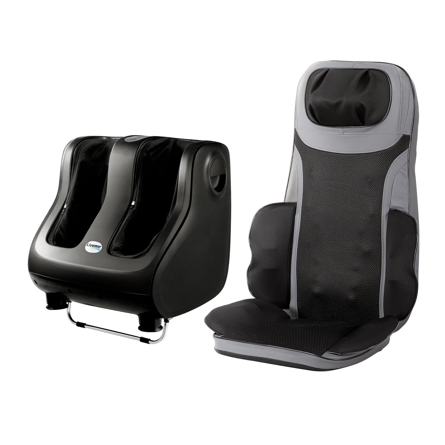 Livemor Full Back Massage Seat Cushion Heating With 360° Foot Massagers-1