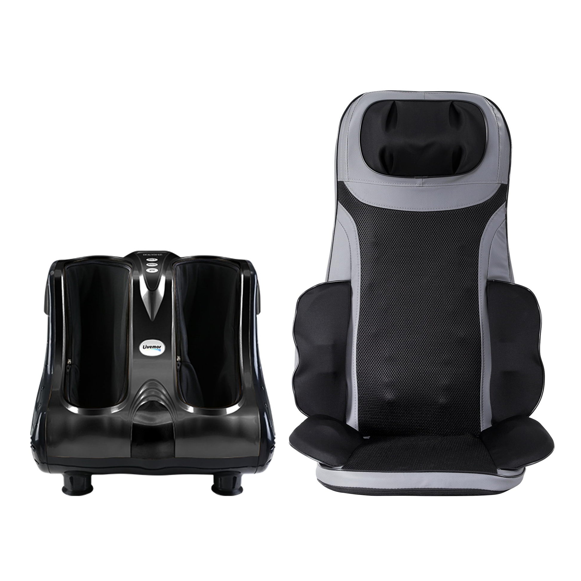 Livemor Massage Cushion Heating Massage Seats With Calf Foot Massager-3