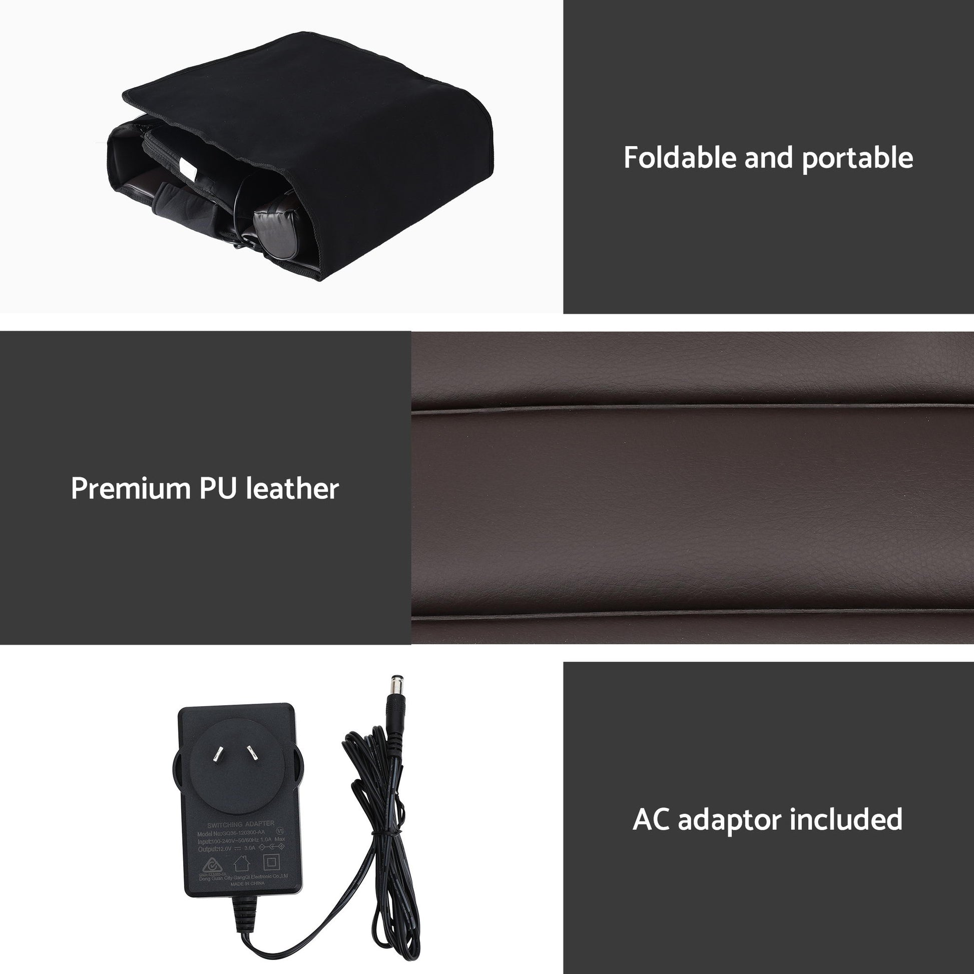 Livemor Massage Mat Kneading Neck Foot Massager Heated Vibration Airbag Mattress-8