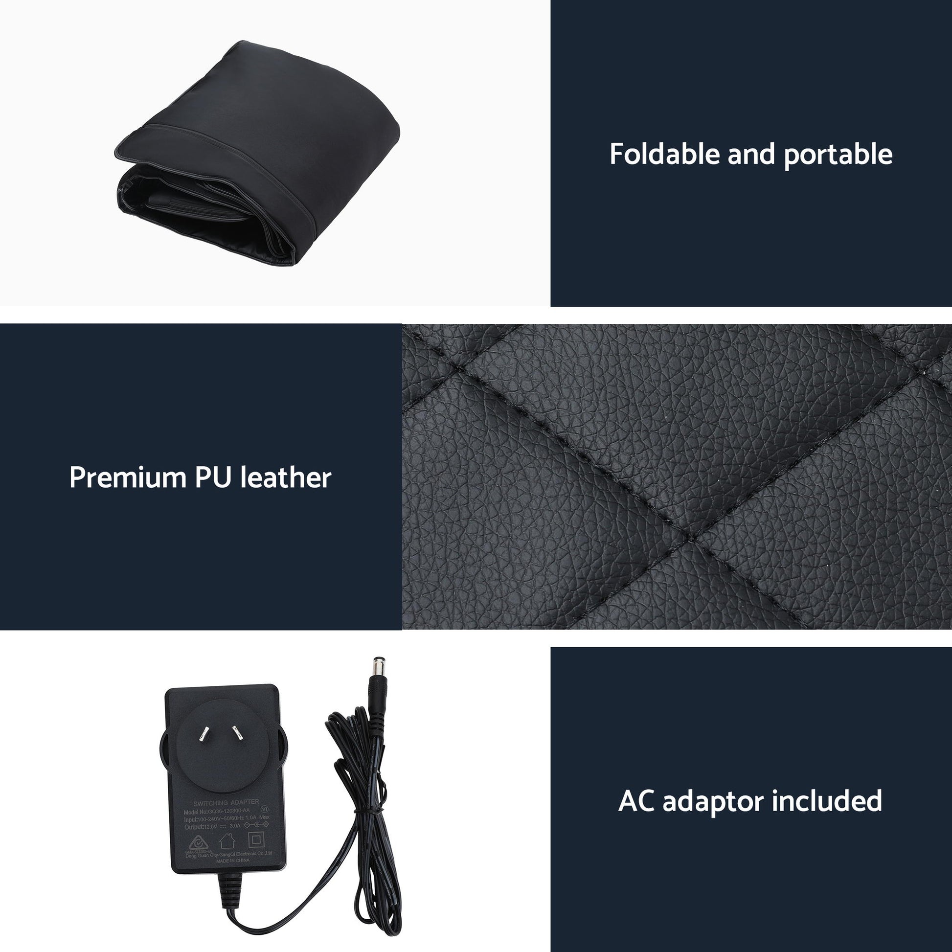 Livemor Massage Mat Heated Kneading Neck Massager Lumbar Airbag Stretch-8