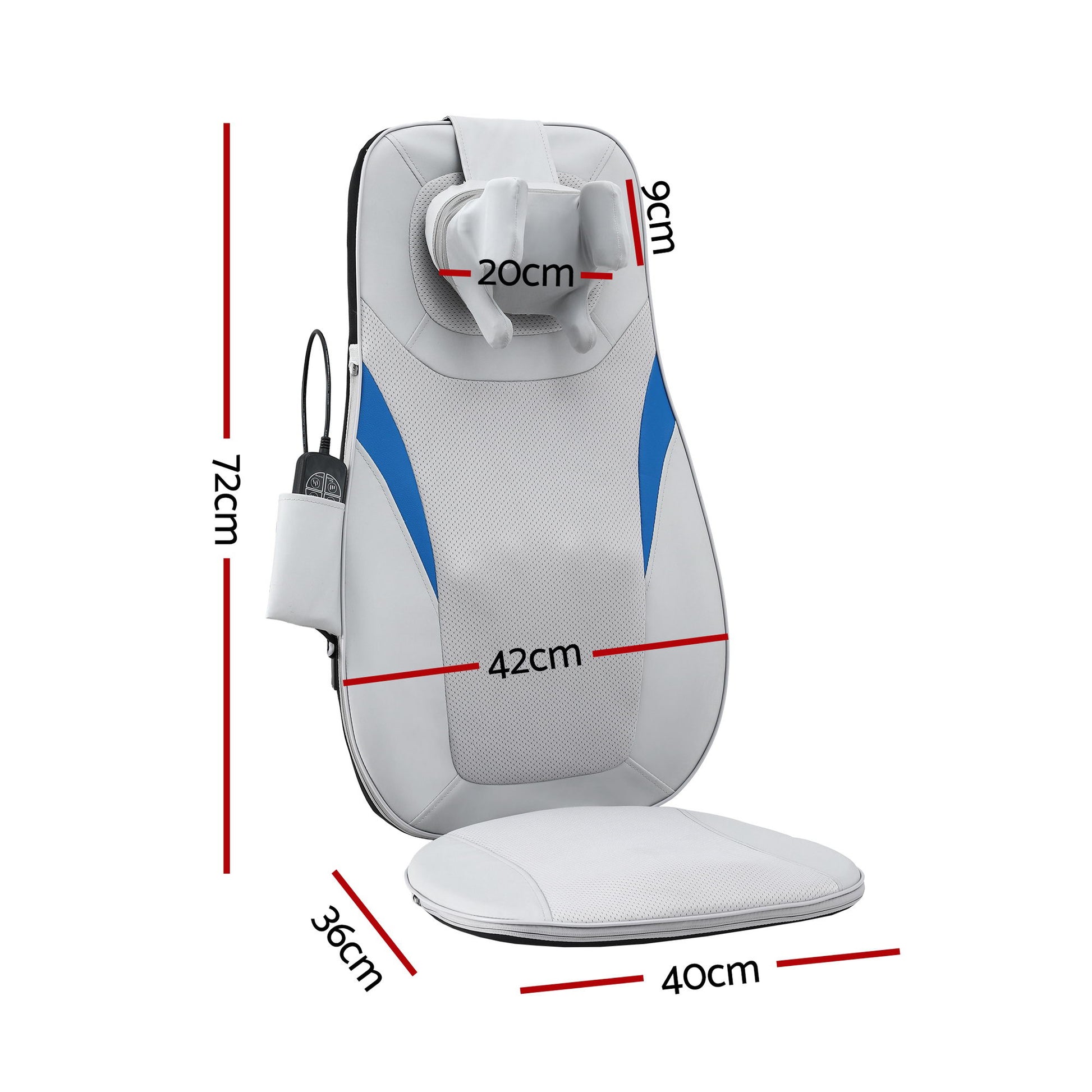 Livemor Full Back Massage Cushion 3D Kneading Heating Massage Seats-1