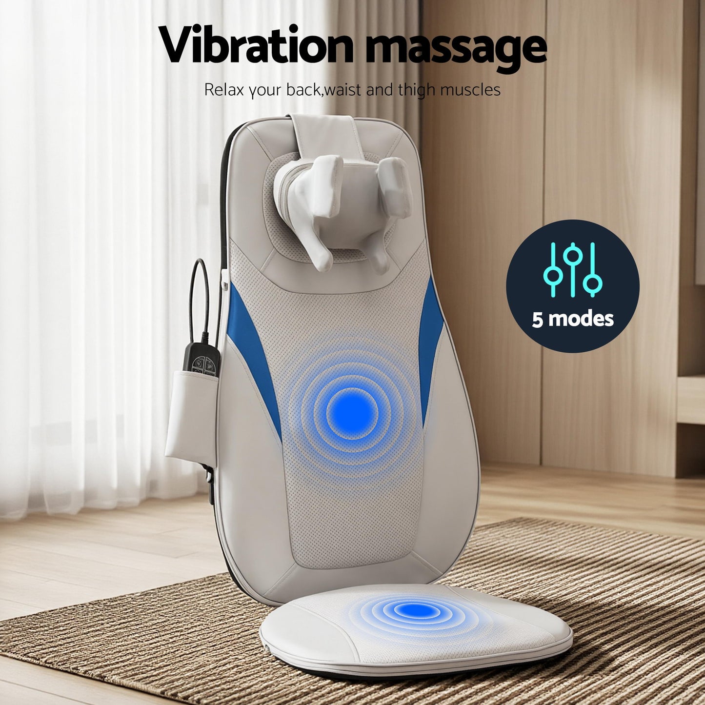 Livemor Full Back Massage Cushion 3D Kneading Heating Massage Seats-6