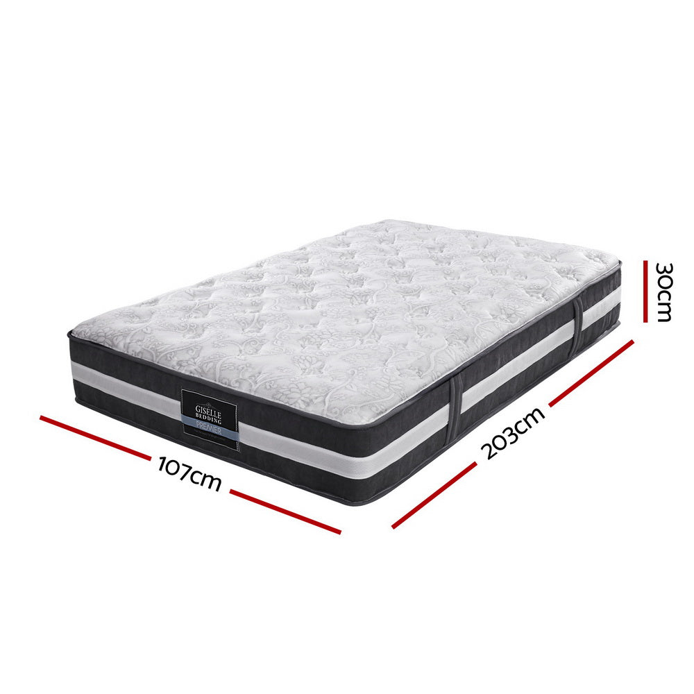 Giselle Bedding 30cm Mattress Pocket Spring King Single-1