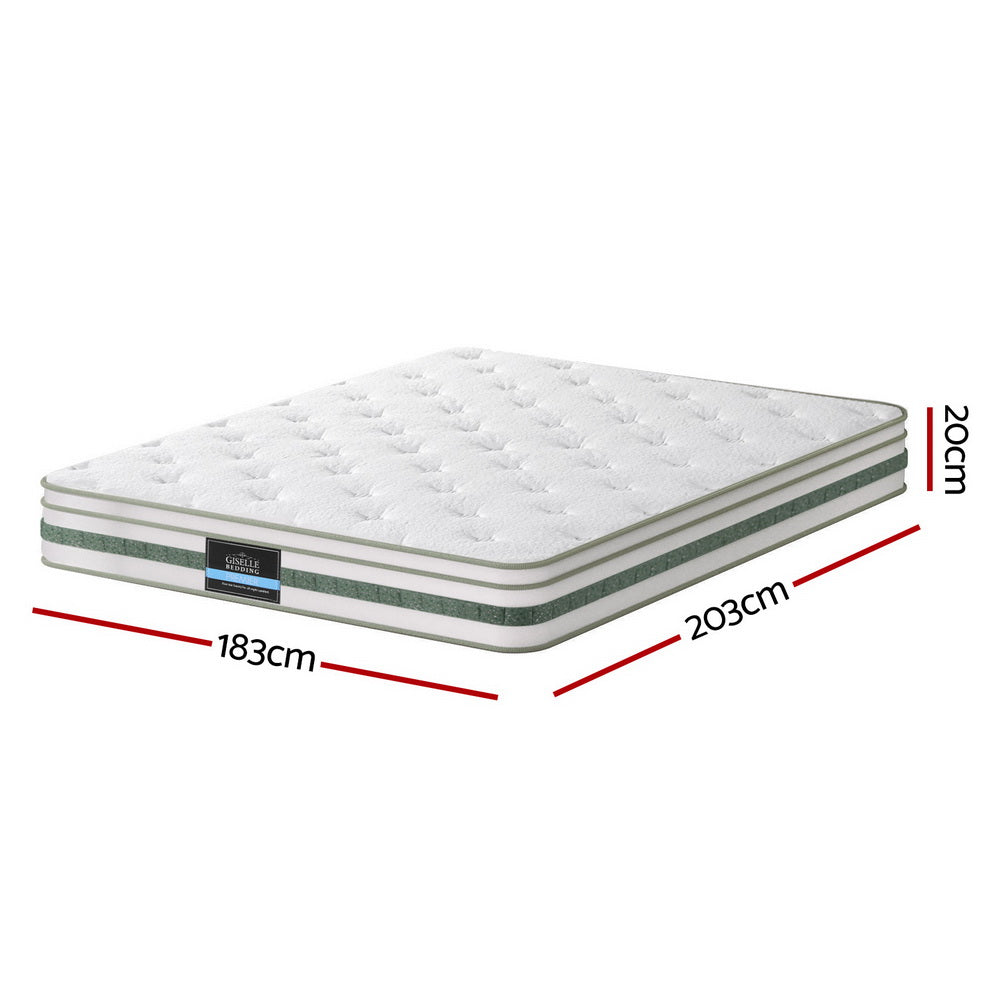 20cm Giselle Mattress King Green Tea Mattresses-1