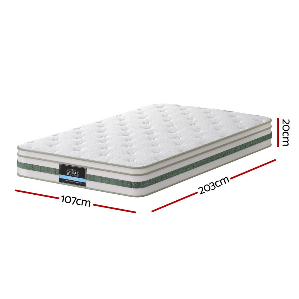 20cm Giselle Mattress King Single Green Tea Mattresses-1