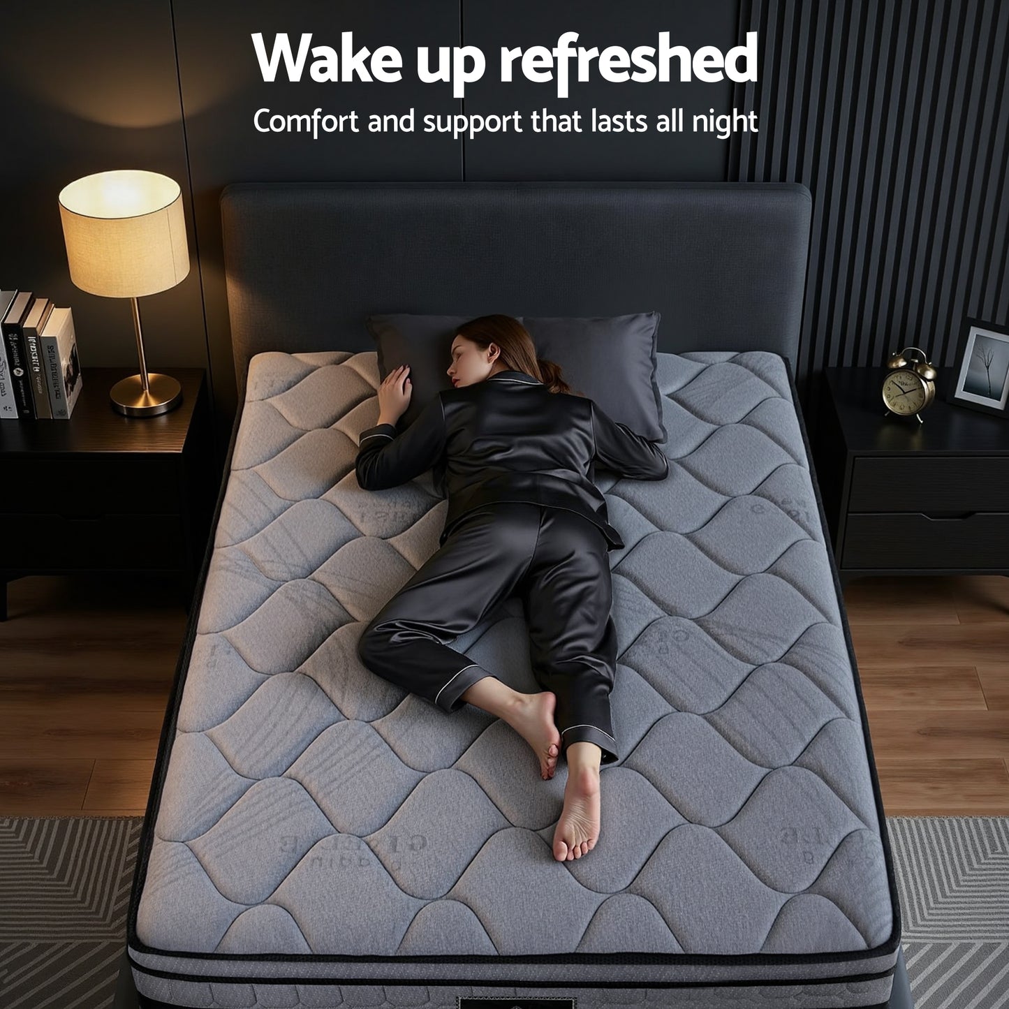 Giselle Bedding 34cm King Single Mattress Hybrid, Pocket Spring Bed Mattress