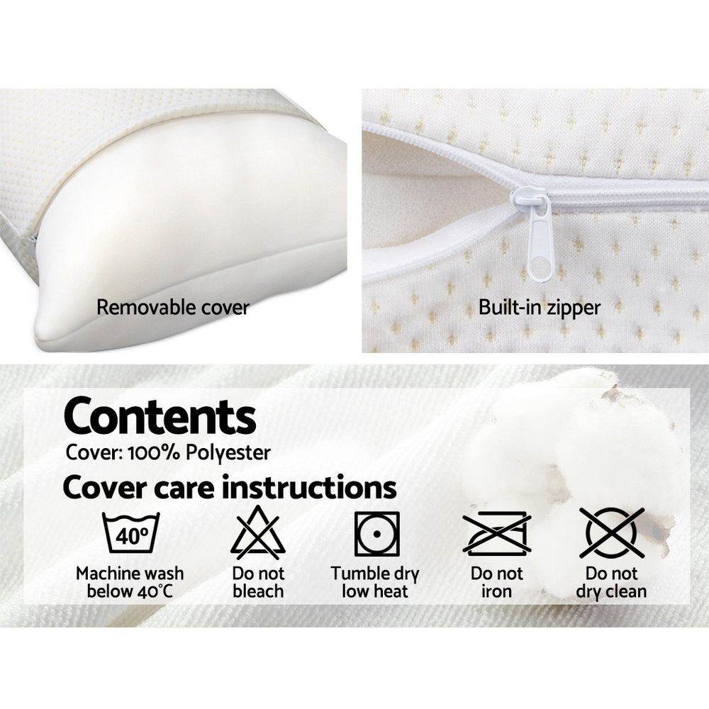 Giselle Bedding Memory Foam Pillow 13cm Thick Twin Pack-4