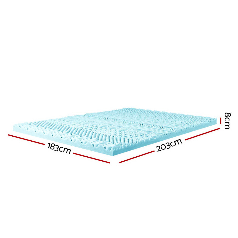 Giselle Bedding Memory Foam Mattress Topper 11-Zone 8cm King-1