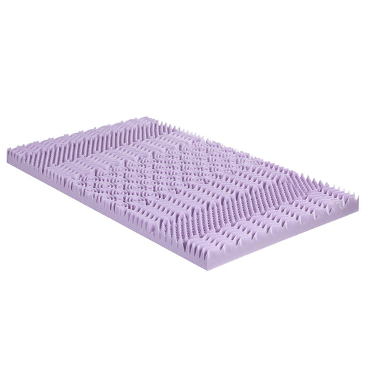 Giselle 8cm Memory Foam Mattress Topper Lavender Infused Bamboo Cover 7-Zone King Single-0