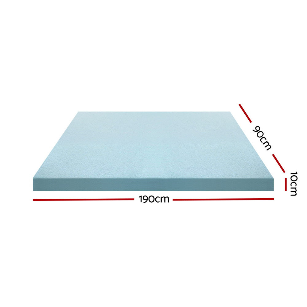 Giselle Bedding Memory Foam Mattress Topper Cool Gel Bed Mat Bamboo 10cm Single-1