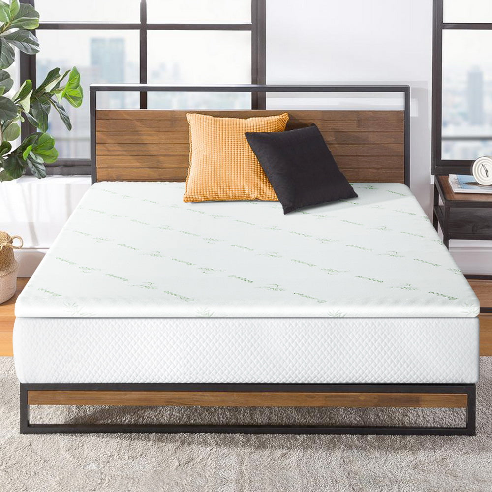 Giselle Bedding Memory Foam Mattress Topper Cool Gel Bed Mat Bamboo 10cm Single-6