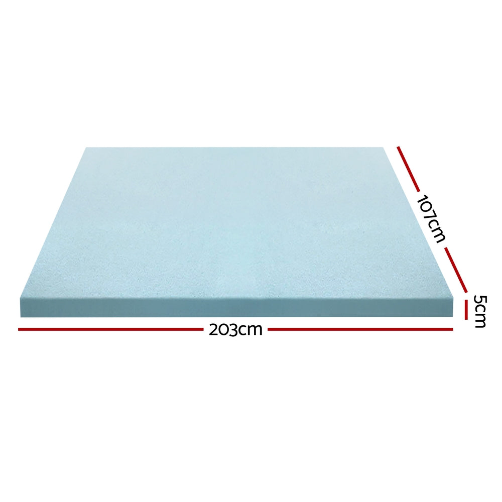 Giselle Bedding Memory Foam Mattress Topper Cool Gel 5cm King Single-1