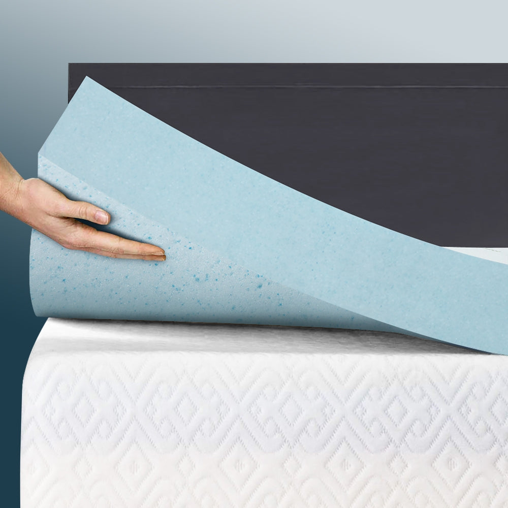 Giselle Bedding Memory Foam Mattress Topper Cool Gel 5cm King Single-0