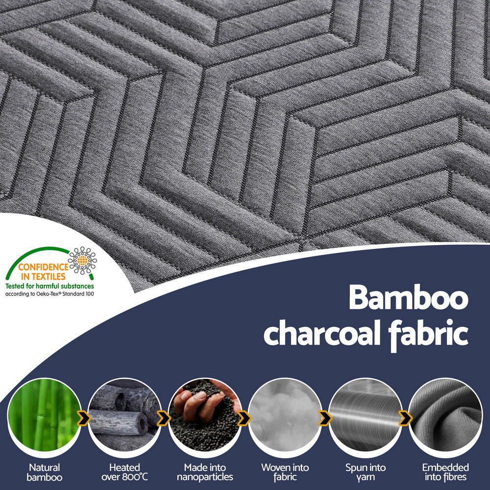 Giselle 8cm Memory Foam Mattress Topper Gel Dual Layer Foam Bamboo King-5