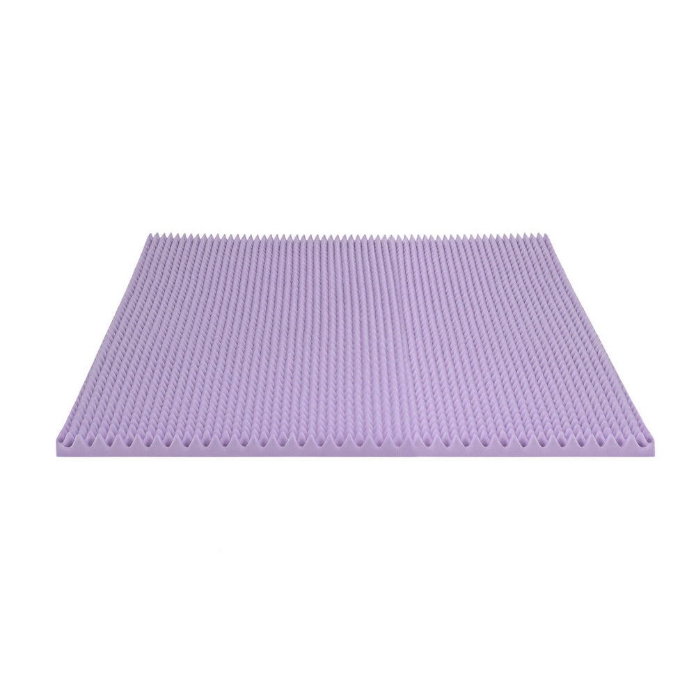 Giselle 5cm Memory Foam Mattress Topper Lavender Infused Egg Crate Pad Mat Double-0