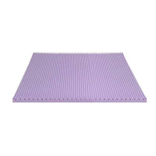Giselle 5cm Memory Foam Mattress Topper Lavender Infused Egg Crate Pad Mat King-0