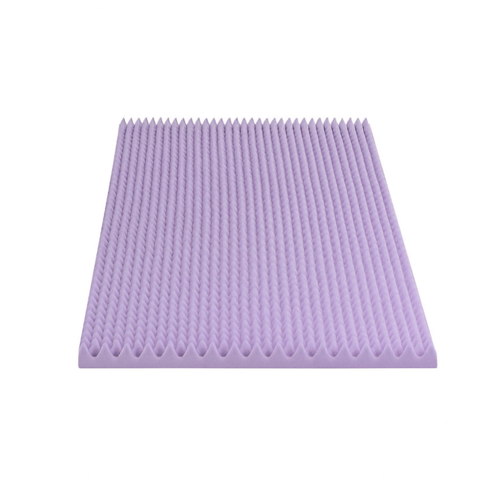 Giselle 5cm Memory Foam Mattress Topper Lavender Infused Egg Crate King Single-0