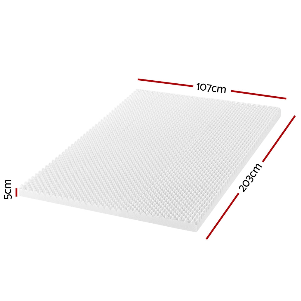 Giselle Bedding Memory Foam Mattress Topper Egg Crate 5cm King Single-1