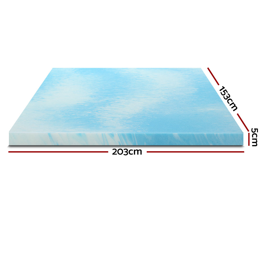 Giselle Bedding Memory Foam Mattress Topper Gel 5cm Queen-1