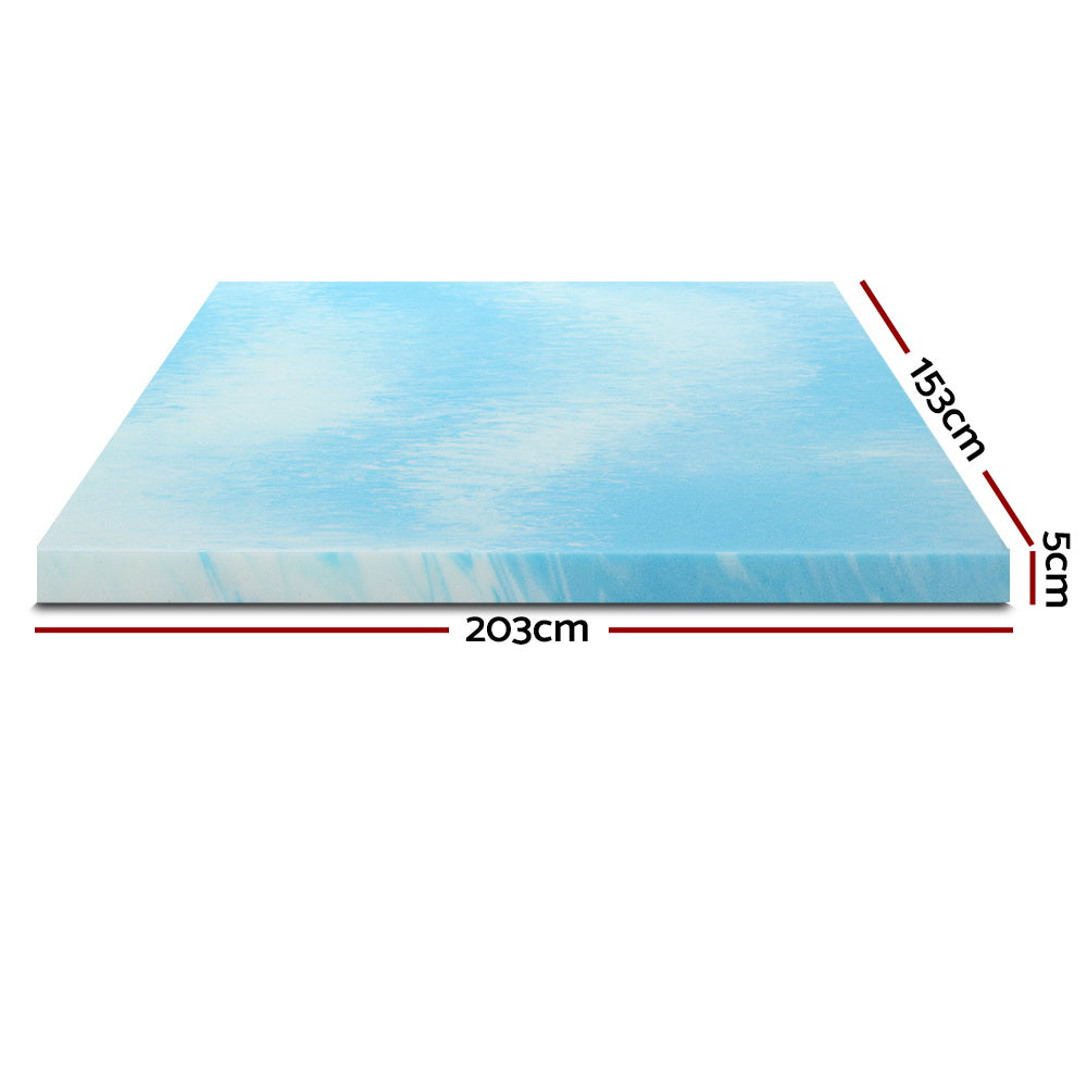 Giselle Bedding Memory Foam Mattress Topper Gel 5cm Queen-1