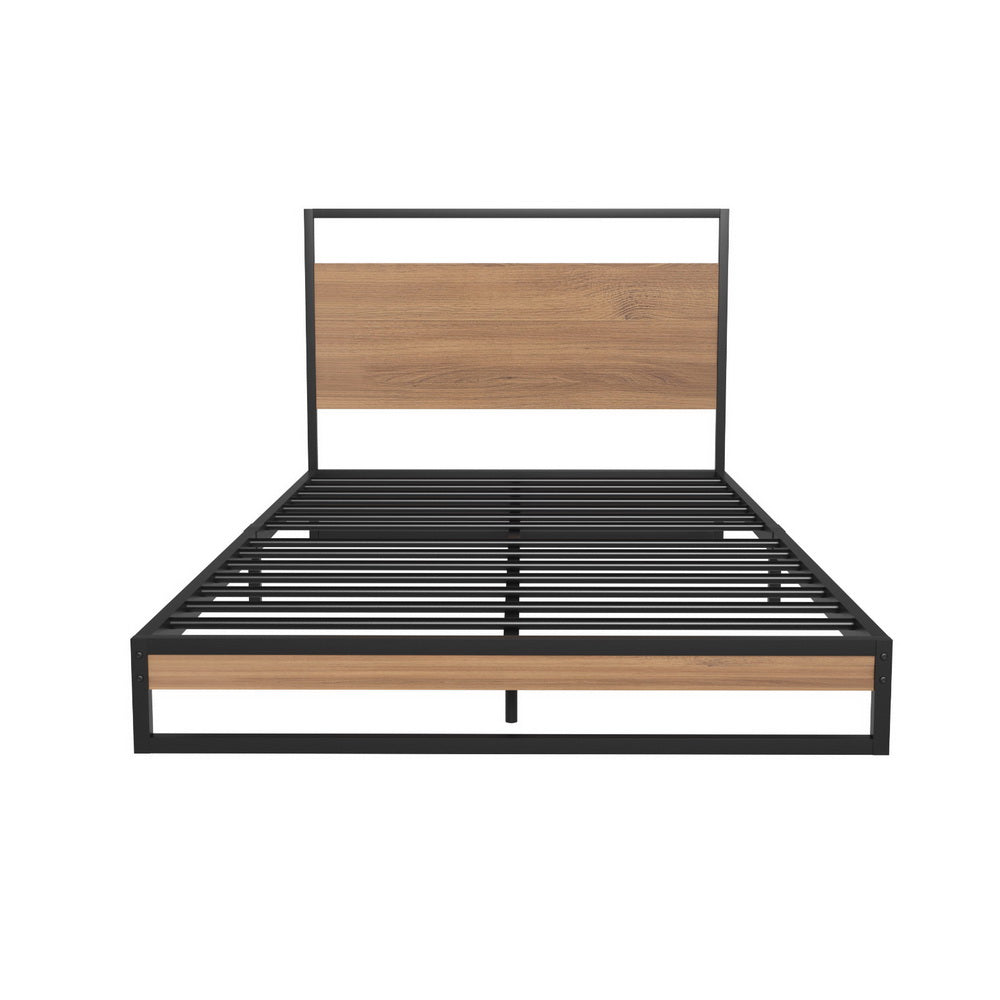 Artiss  Metal Bed Frame Single Size Beds Platform with Mattress-2