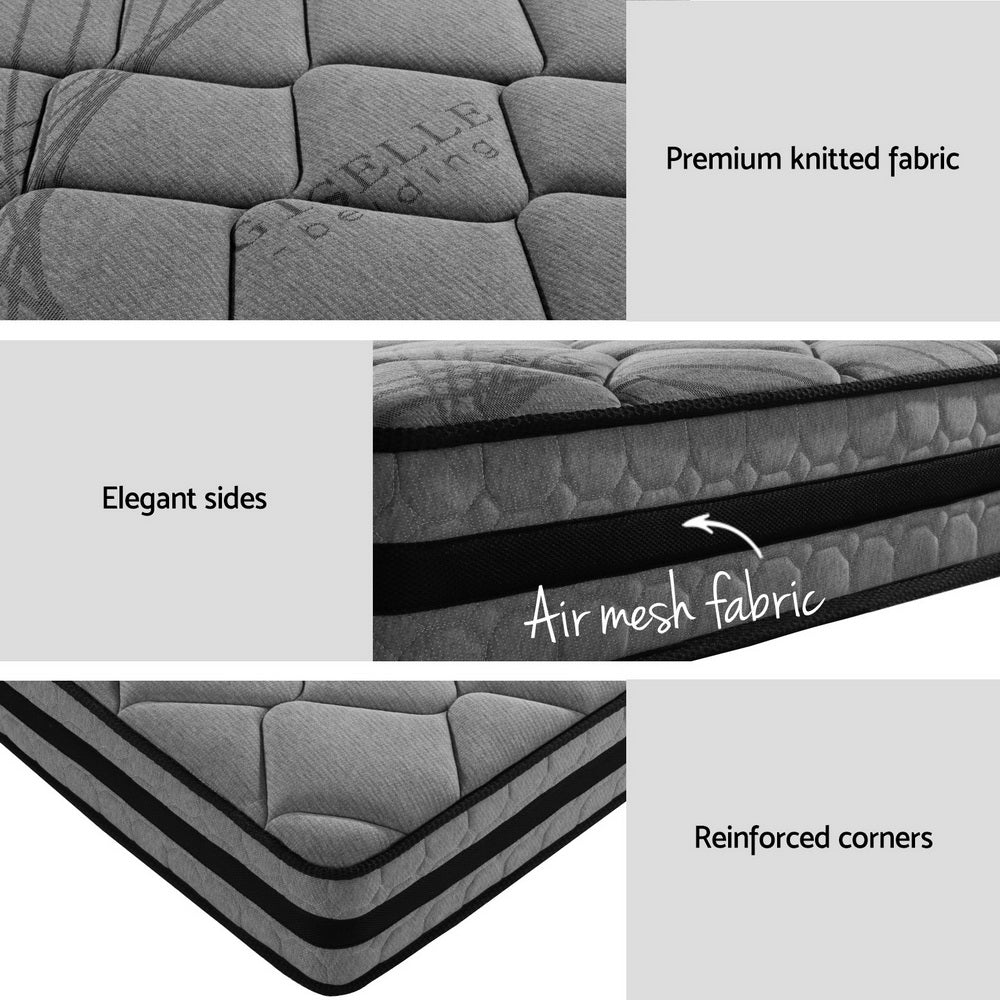 Artiss  Metal Bed Frame Single Size Beds Platform with Mattress-4