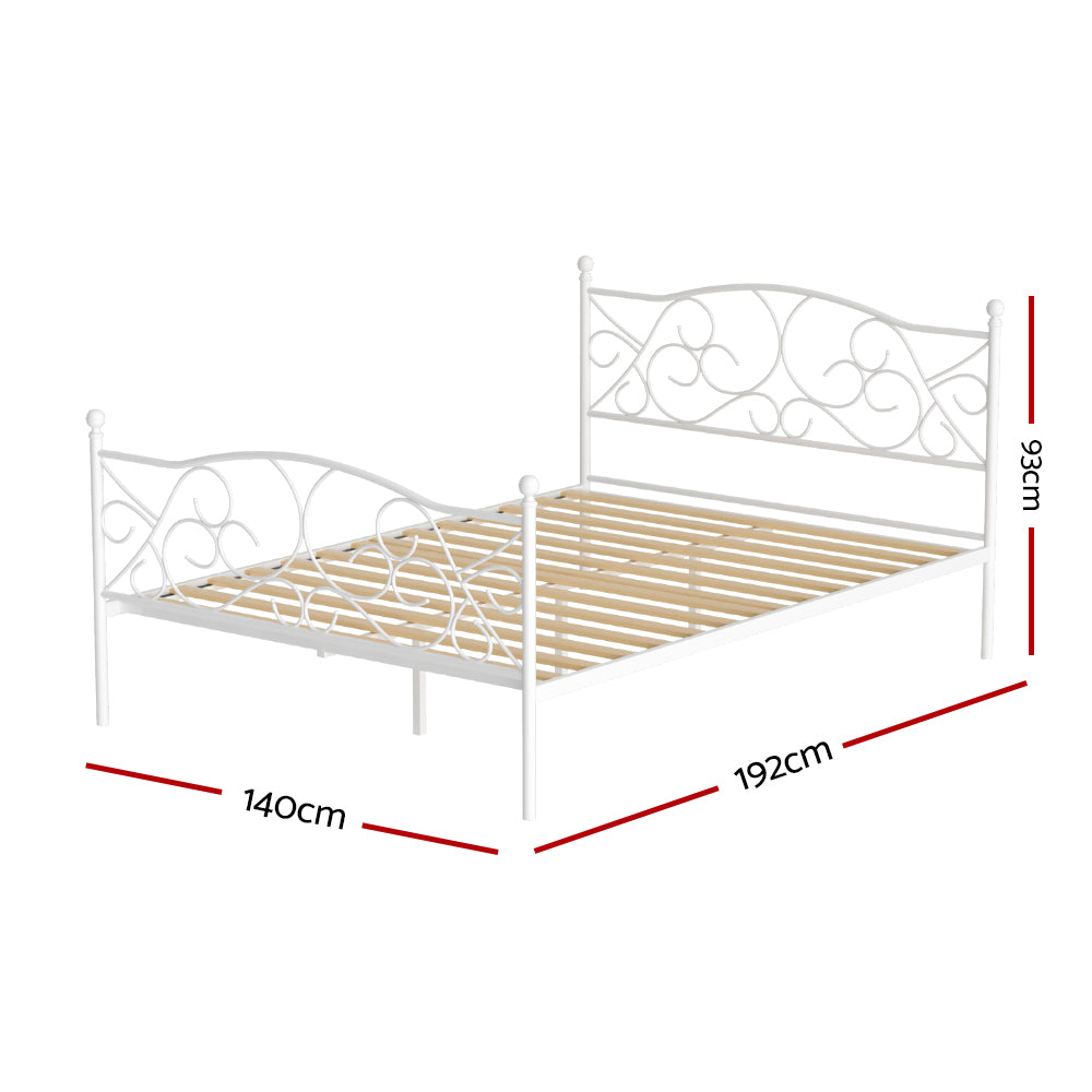 Artiss Bed Frame Double Size Metal Frame GROA-1