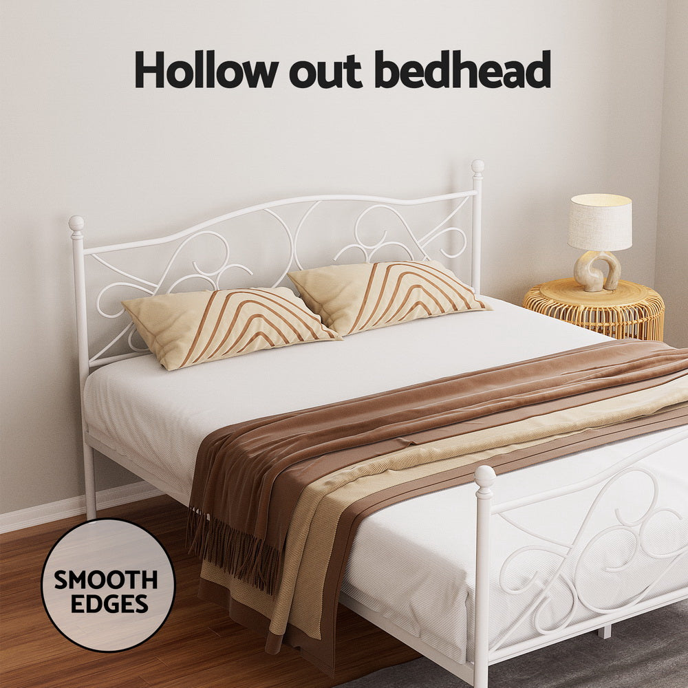 Artiss Bed Frame Queen Size Metal Frame GROA-3