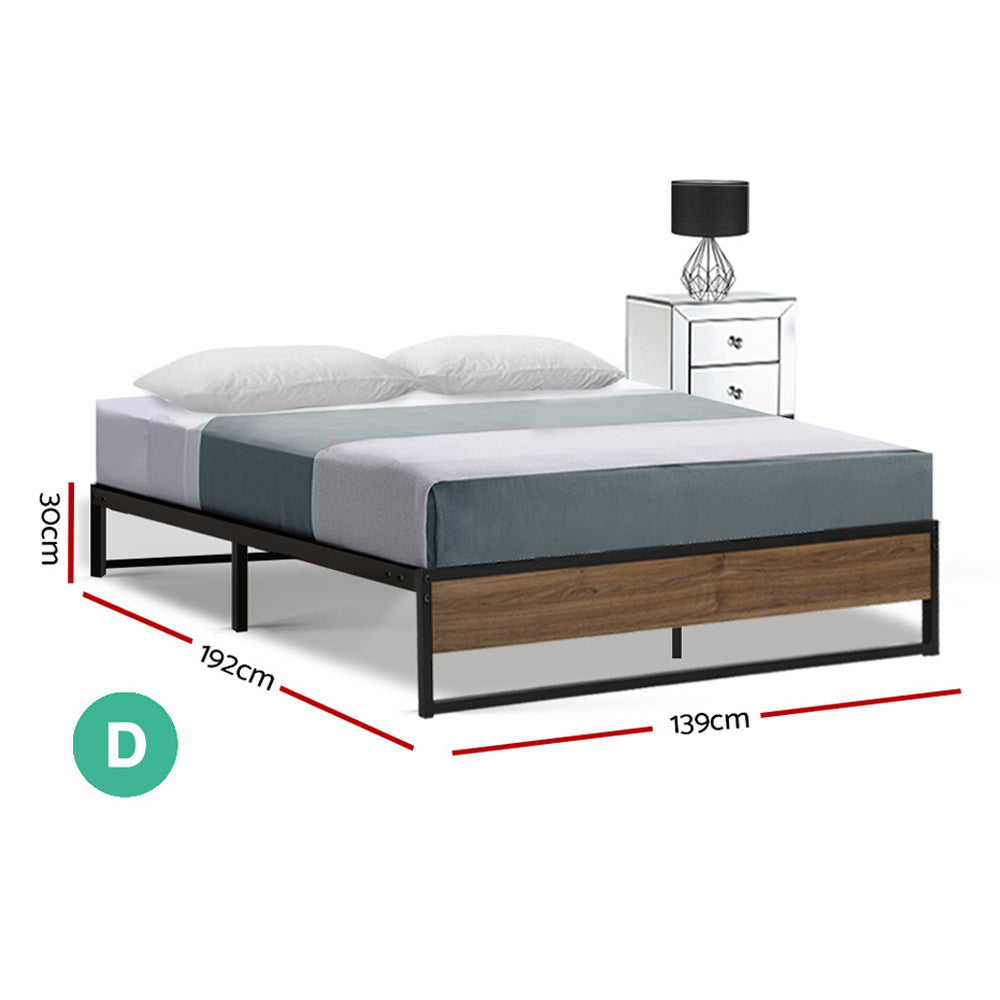 Artiss Bed Frame Metal Frame Bed Base OSLO - Double-1