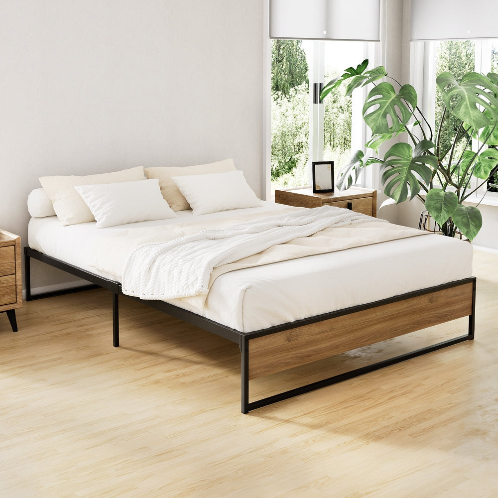 Artiss Bed Frame Metal Frame Bed Base OSLO - Double-6