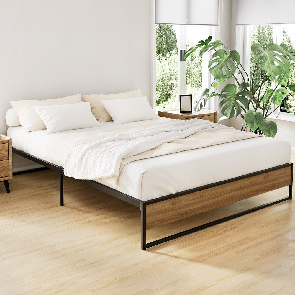 Artiss Bed Frame Metal Frame Bed Base OSLO - Queen-6