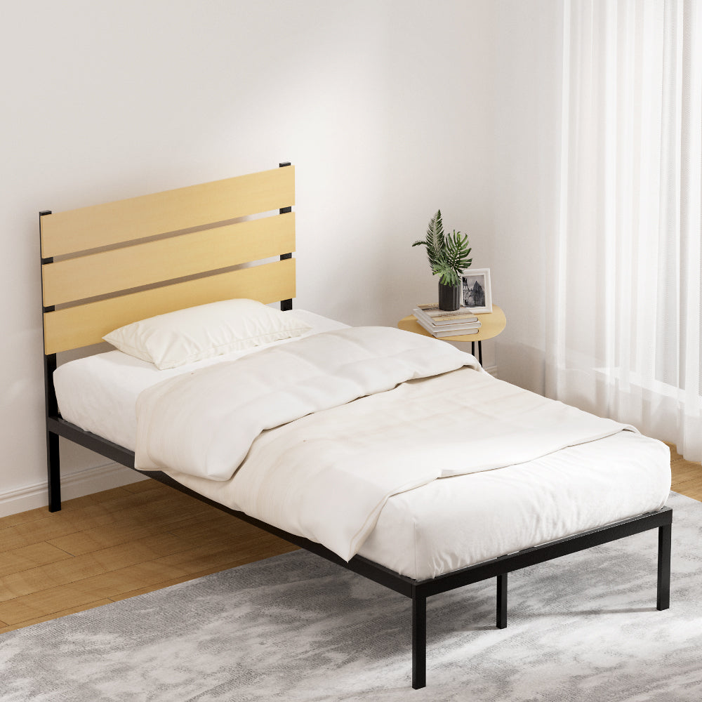 Artiss Bed Frame King Single Size Metal Base Mattress Platform Foundation PAULA-6