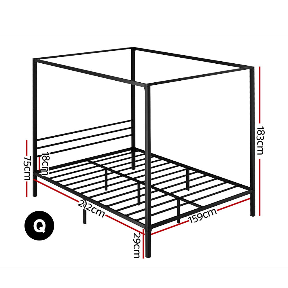 Artiss Bed Frame Queen Size Metal Frame POCHY-1