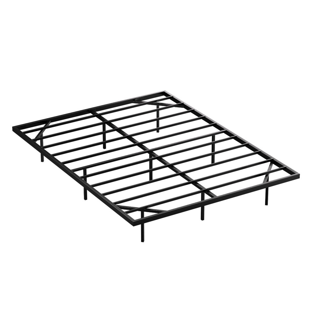 Artiss Double Bed Frame,Floating Metal Bed Frame with Smart LED Lights - Sturdy Metal Platform Bed Base, Silent Design, Tool-Free Assembly, 300KG Capacity for Home/Hotel/Master Bedroom​-0