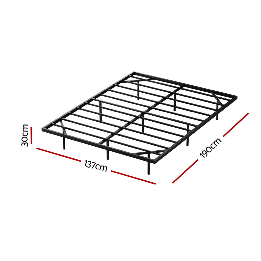 Artiss Double Bed Frame,Floating Metal Bed Frame with Smart LED Lights - Sturdy Metal Platform Bed Base, Silent Design, Tool-Free Assembly, 300KG Capacity for Home/Hotel/Master Bedroom​-1