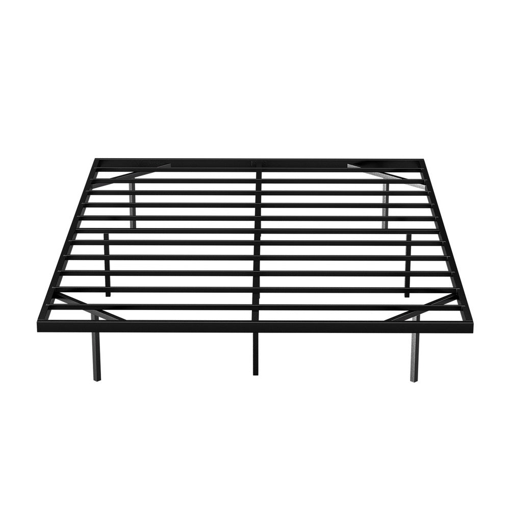Artiss Double Bed Frame,Floating Metal Bed Frame with Smart LED Lights - Sturdy Metal Platform Bed Base, Silent Design, Tool-Free Assembly, 300KG Capacity for Home/Hotel/Master Bedroom​-2