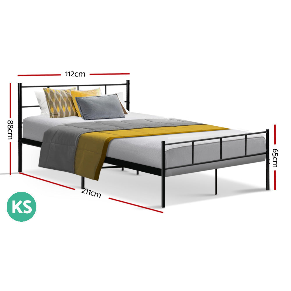 Artiss Bed Frame King Single Metal Bed Frames SOL-1