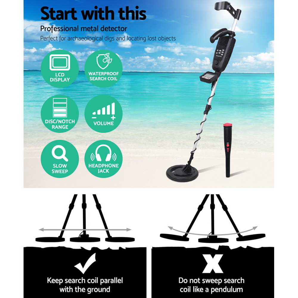 Metal Detector 180MM Deep Sensitive Waterproof Pinpointer Treasure Hunter-2