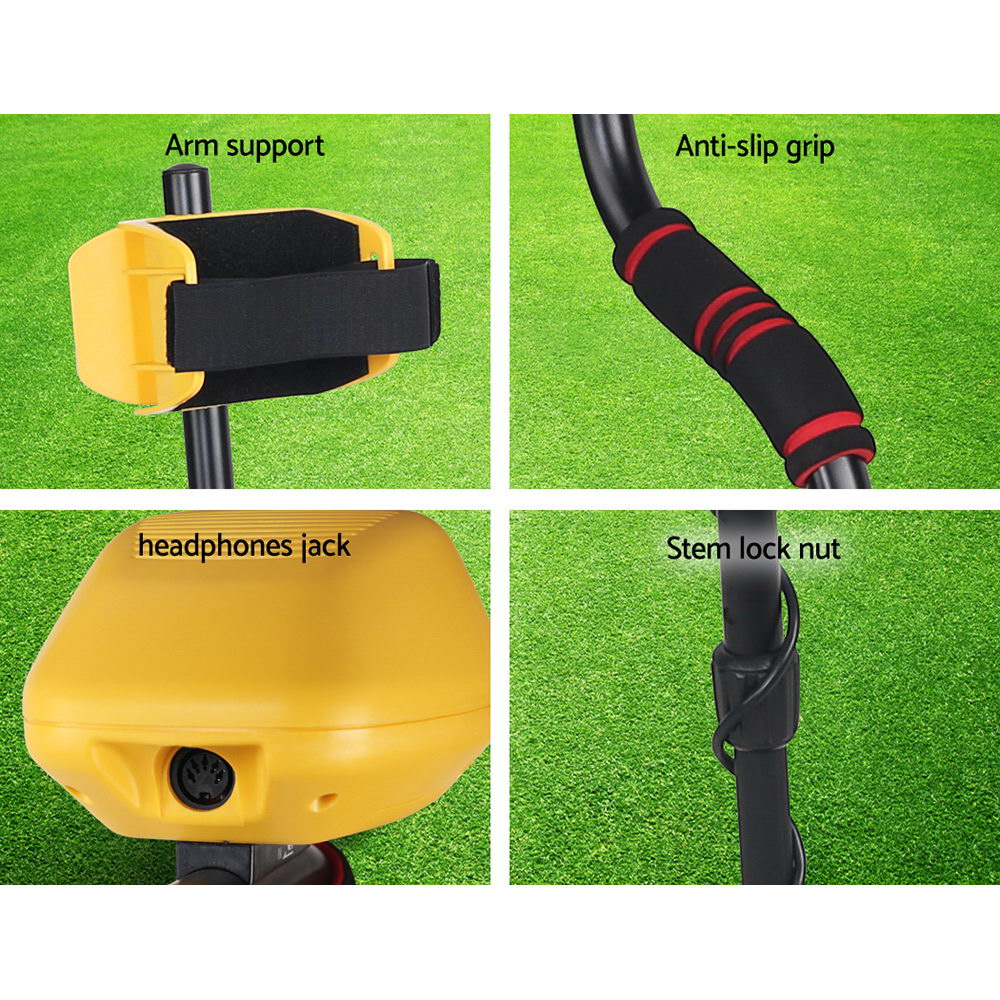 Metal Detector 180MM Deep Sensitive Waterproof Treasure Hunter Gold Digger Yellow-5