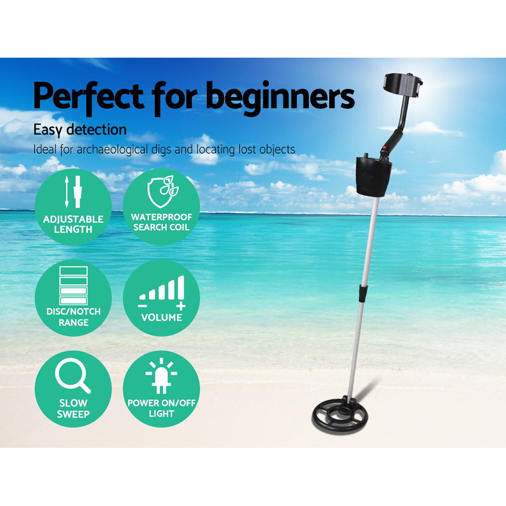 Metal Detector 180MM Deep Sensitive Waterproof Treasure Hunter Gold Digger Black-2