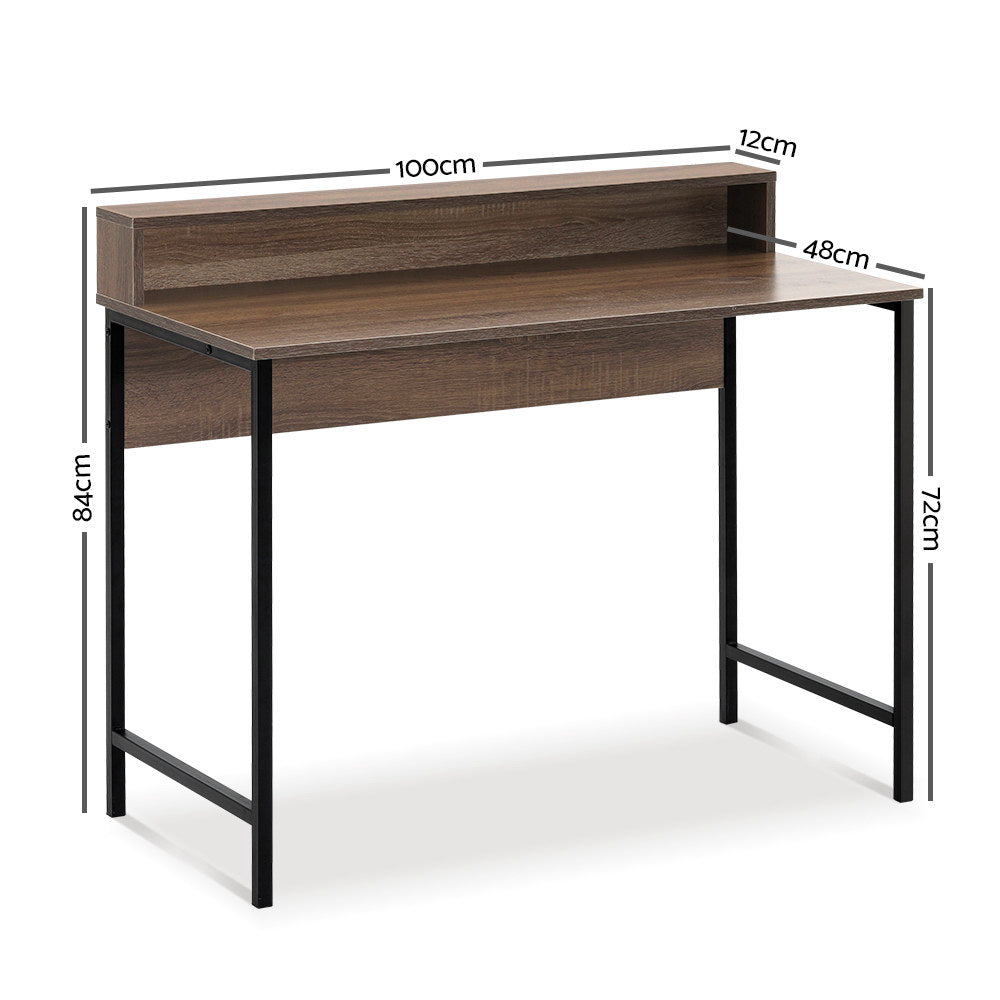 Artiss Computer Desk Shelf Oak 100CM-1